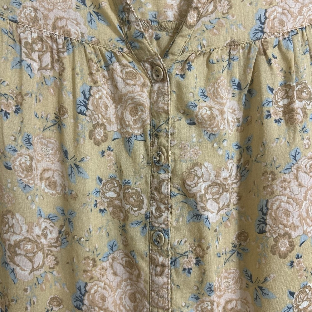 ✨ H&M Floral Boho Cotton Oversized Mini Dress / Tunic Coverup S ✨ - Picture 5 of 8
